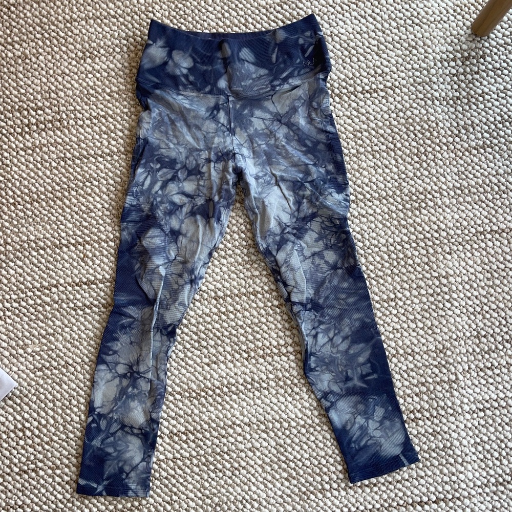 NUX Tie-Dye Navy and Light Gray Leggings